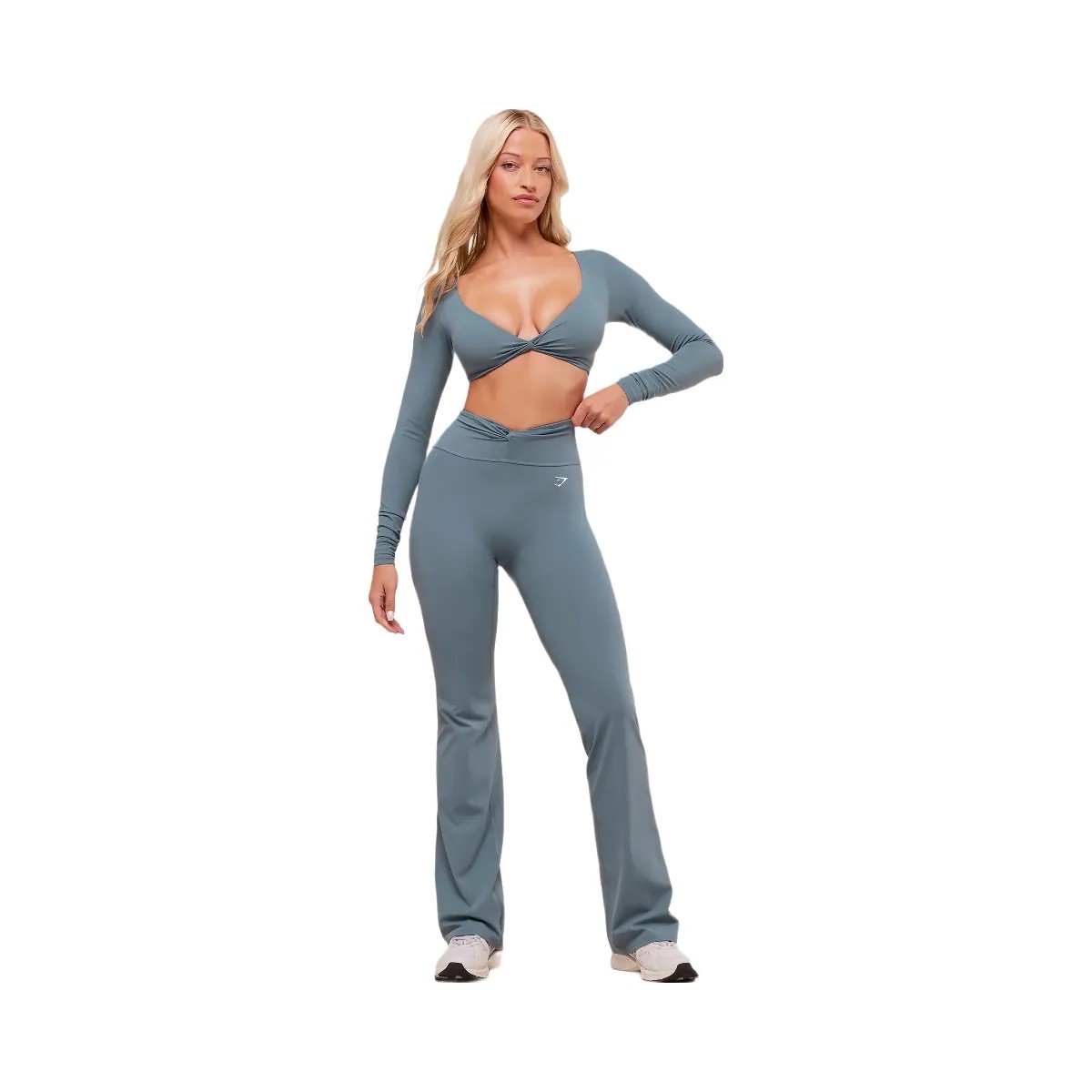 Gymshark Twist Front Straight Leg Legging - Iron Blue - HypeFly India View 2