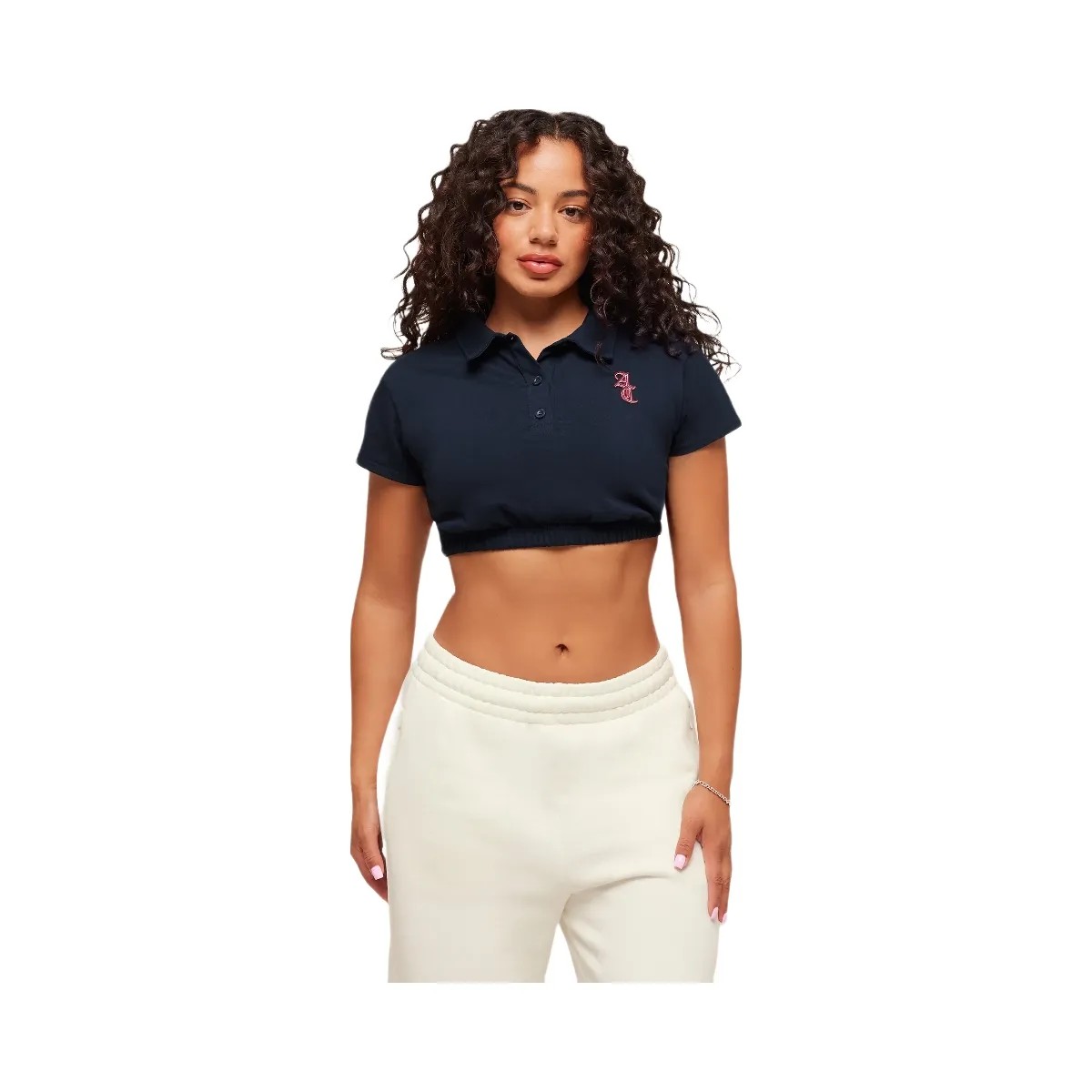 Gymshark x Analis Cropped Polo - Midnight Blue - HypeFly India View 1