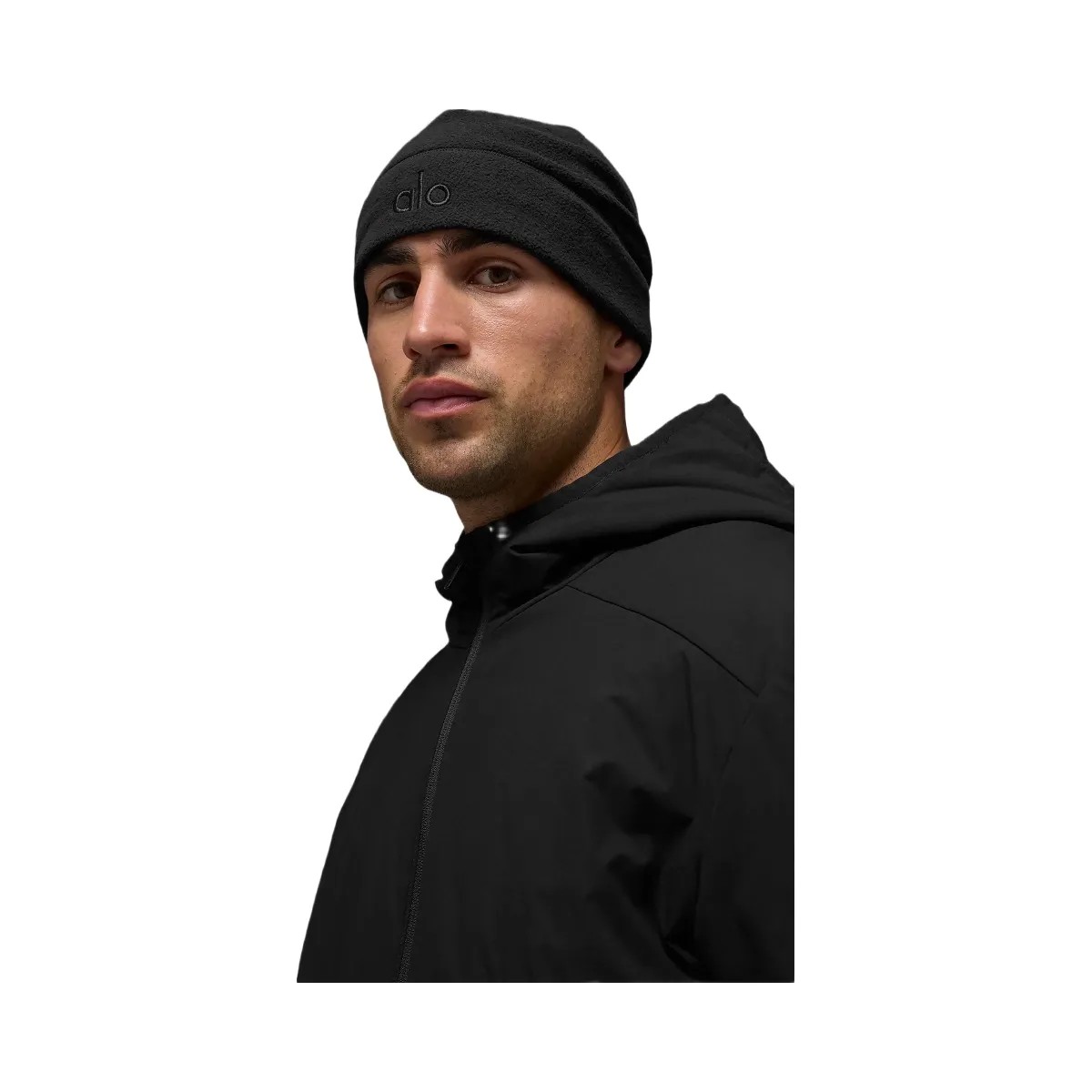 Alo Performance Fleece Beanie - Black/Black - HypeFly India View 2