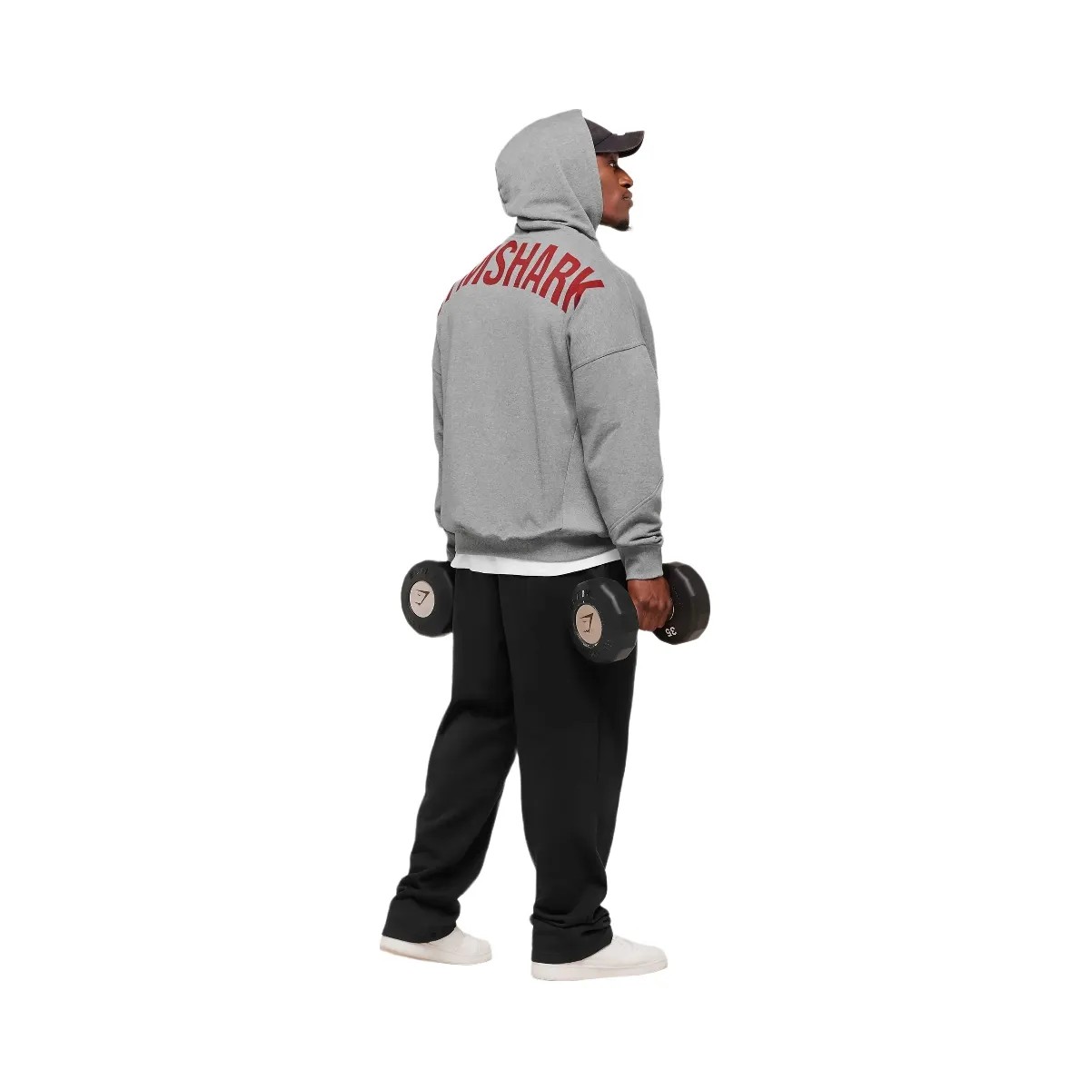 Gymshark Power Hoodie - Charcoal Core Marl - HypeFly India View 3