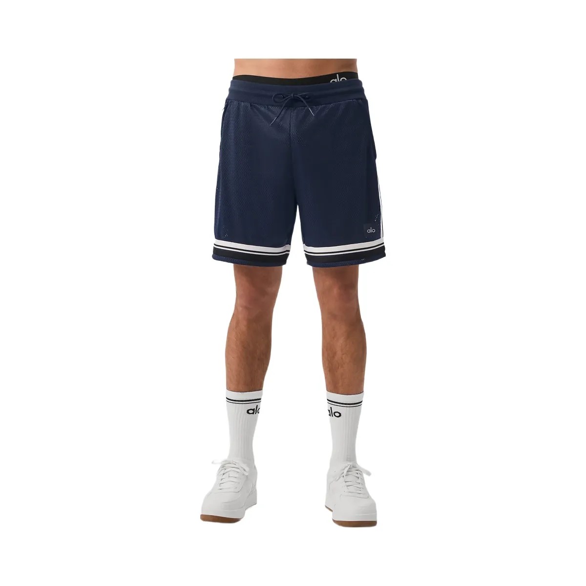 Alo Men's 7" Key Mesh Basketball Short - Navy - HypeFly India View 3