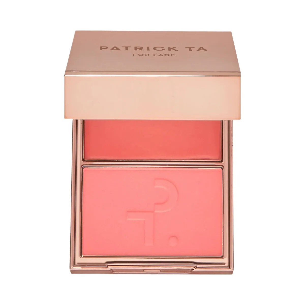 PATRICK TA Major Headlines Double-Take Crme & Powder Blush Duo 'She's the Moment (soft tangerine)' - HypeFly India View 1