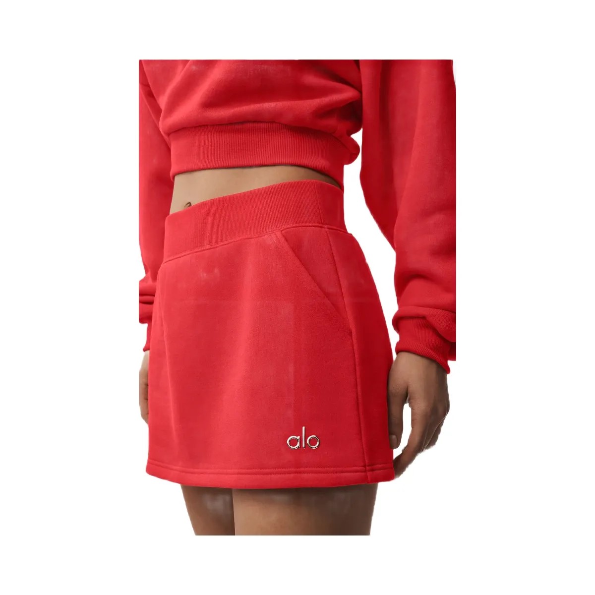 Alo Women's Accolade Skirt - Bright Red - HypeFly India View 3