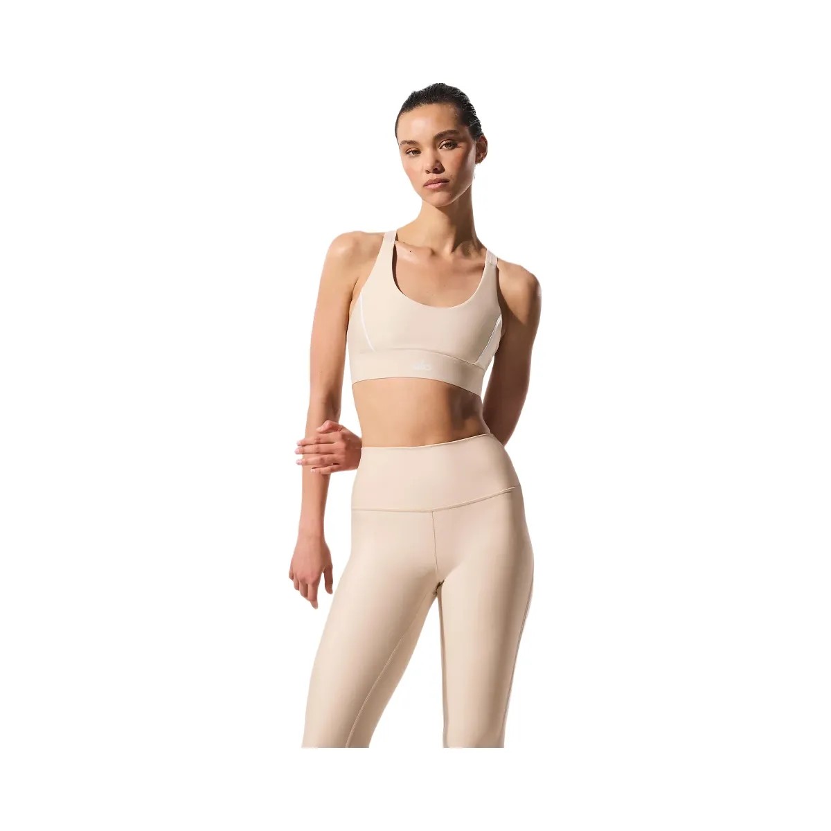 Alo Women's Airlift Suit Up Bra - Macadamia/White - HypeFly India View 4