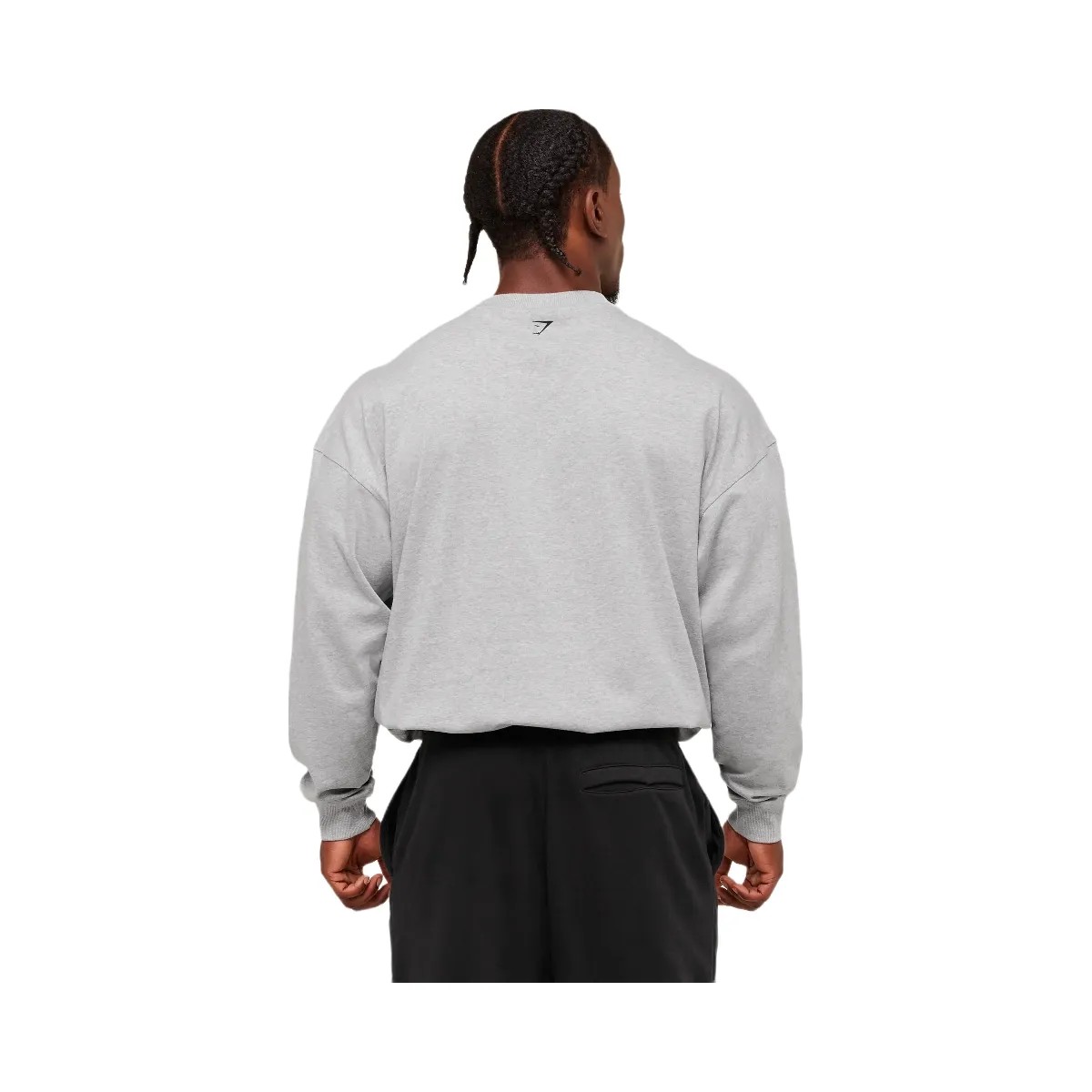 Gymshark Fade Graphic Long Sleeve T-Shirt - Light Grey Core Marl - HypeFly India View 2
