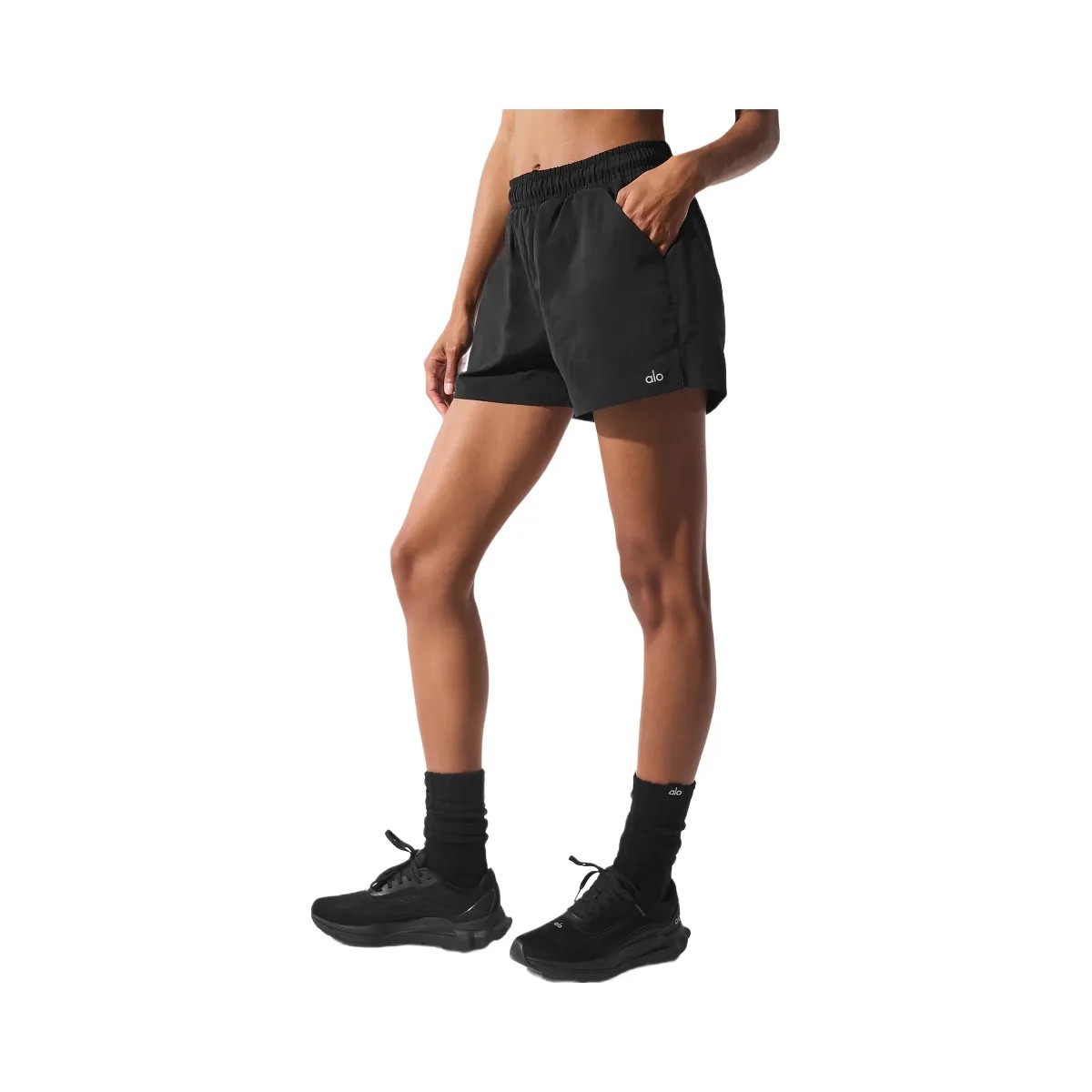 Alo Women's Alumni Short - Black - HypeFly India View 3