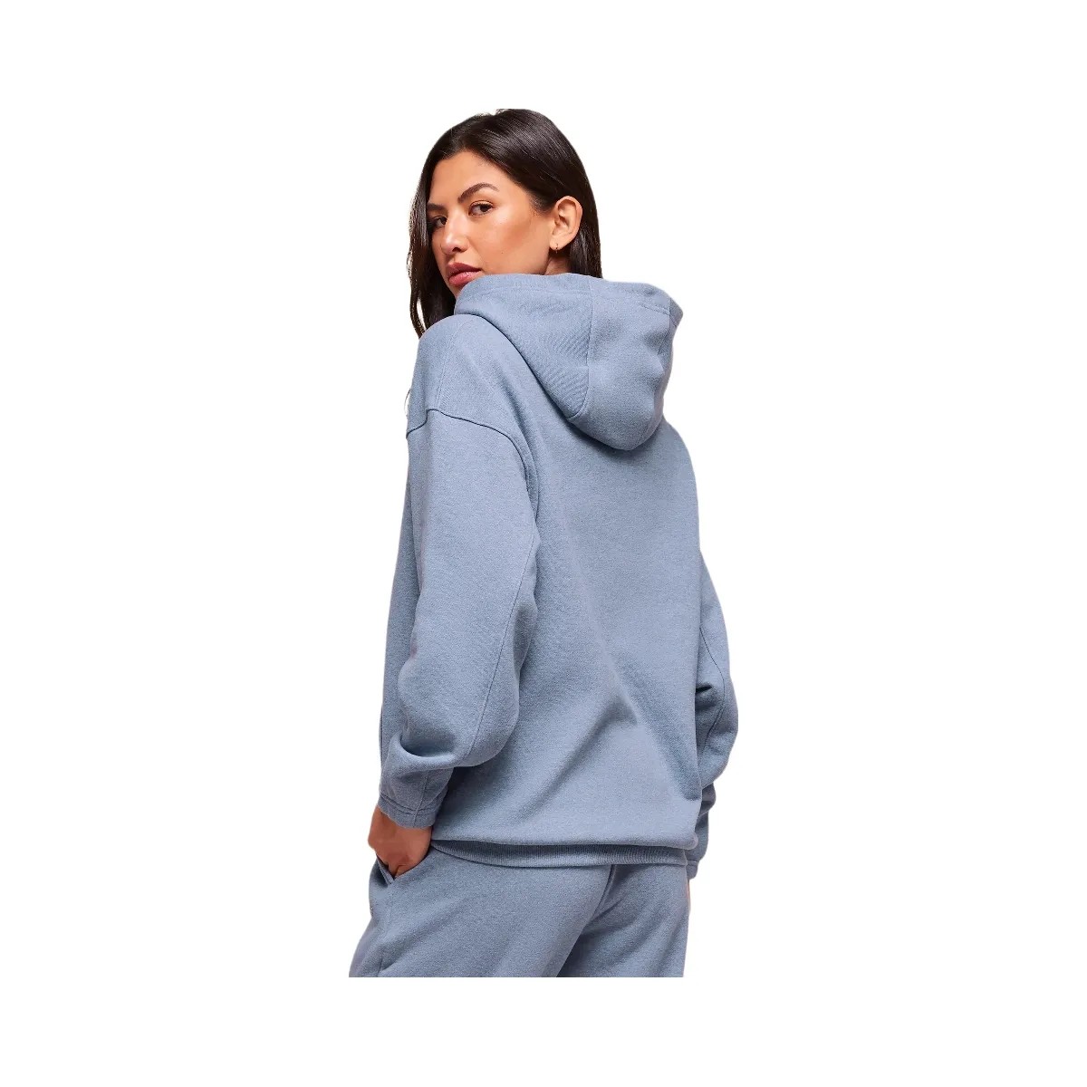 Gymshark Rest Day Sweats 2.0 Oversized Hoodie - Bros Worn Blue Marl - HypeFly India View 2