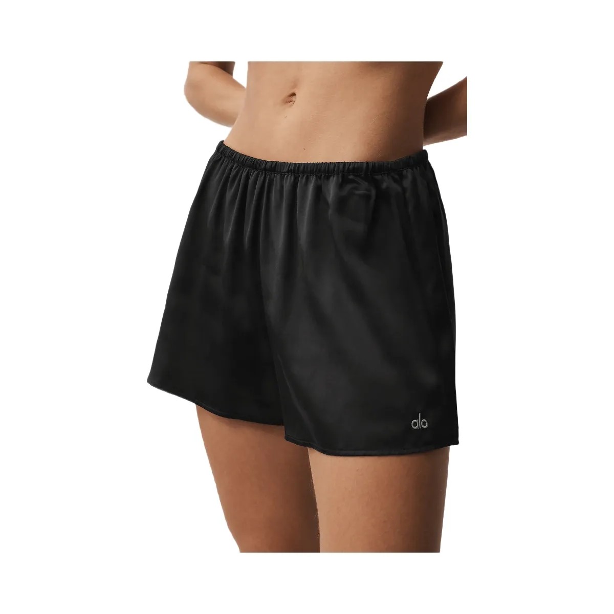 Alo Women's Silk Luminous Short - Black - HypeFly India View 3