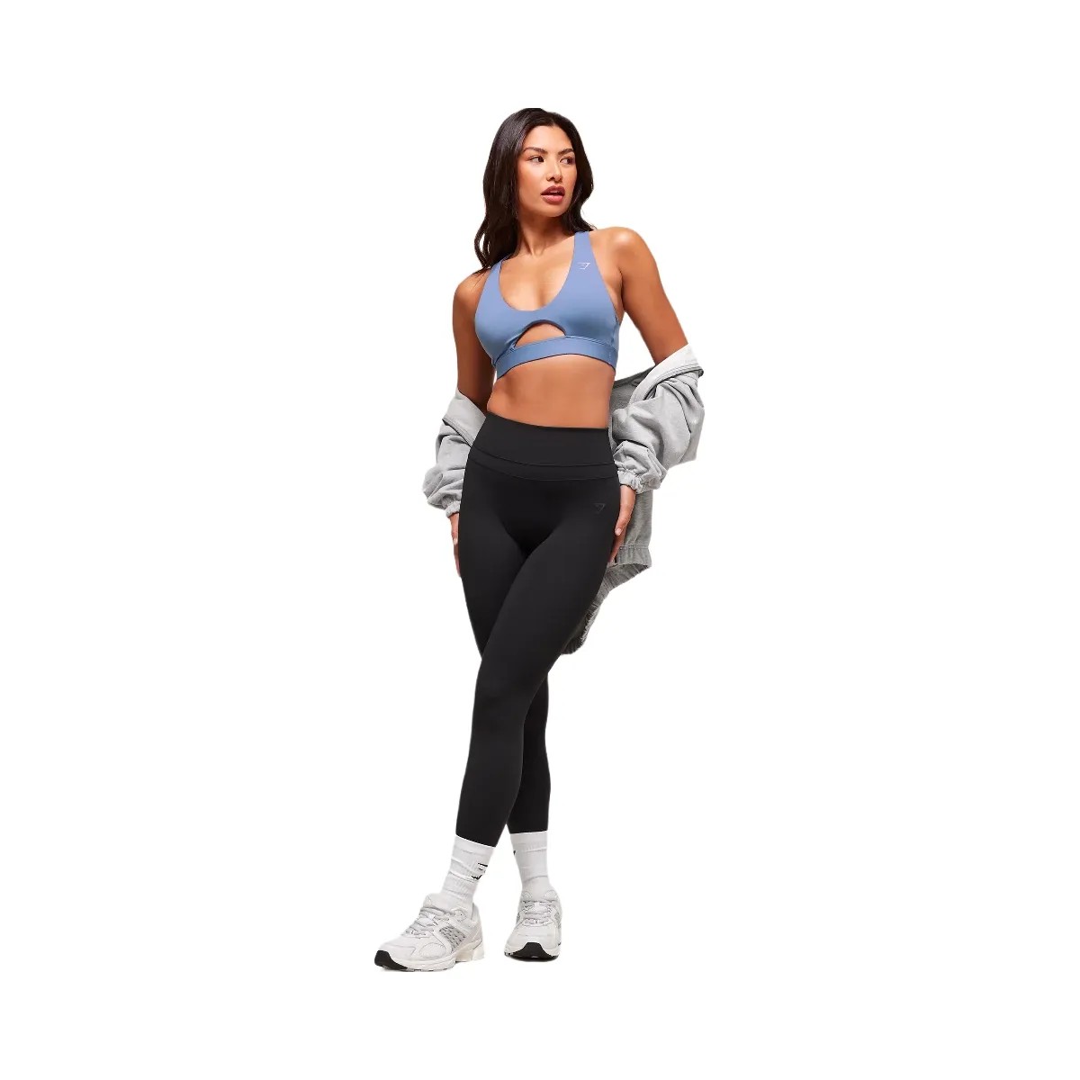 Gymshark Peek A Boo Sports Bra - Worn Blue - HypeFly India View 4