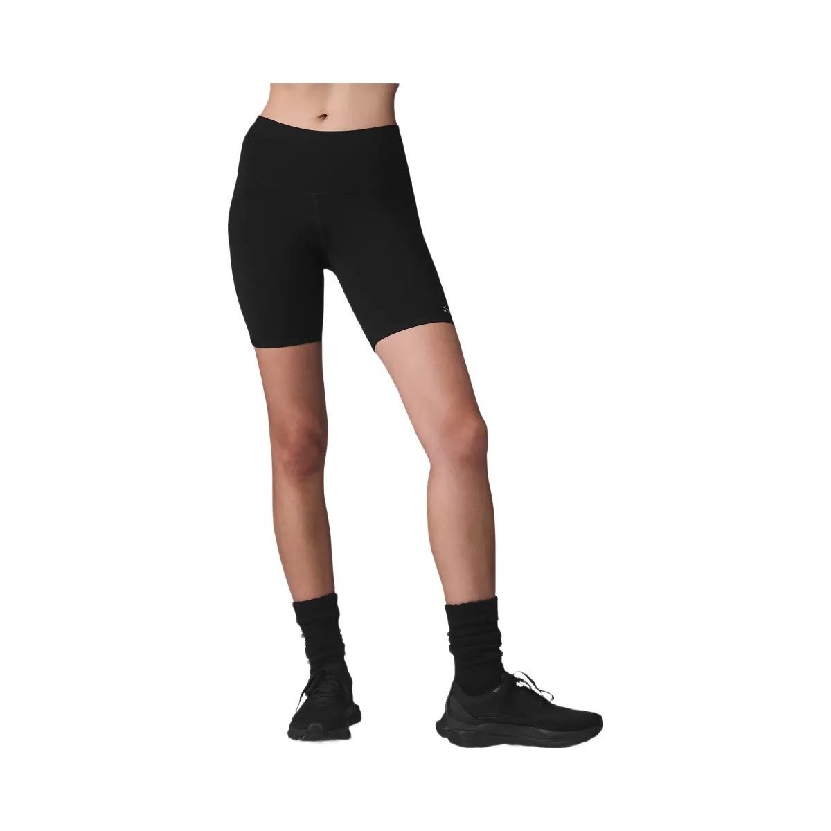 Alo Women's 7" High-Waist Biker Short - Black - HypeFly India View 1