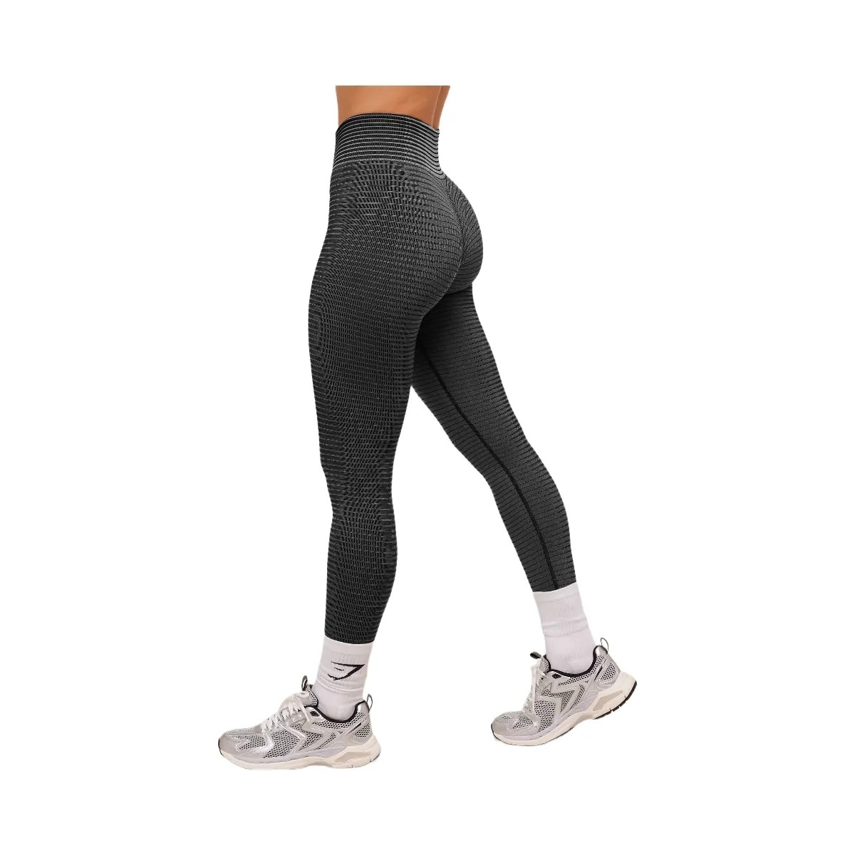 Gymshark Sport Seamless Leggings - GS Onyx Grey/GS Black - HypeFly India View 3