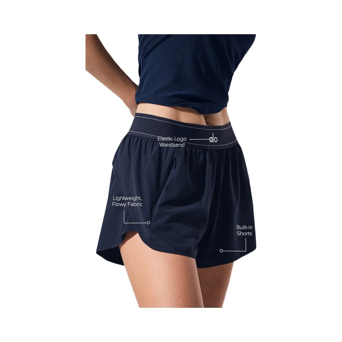Alo Women's Match Point Short - Navy - HypeFly India View 2