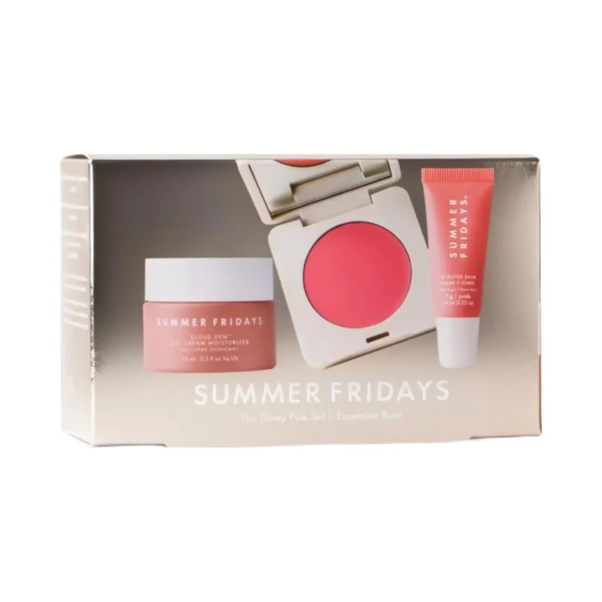 Summer Fridays The Dewy Pink Set with mini Lip Butter Balm in Pink Sugar - HypeFly India View 1