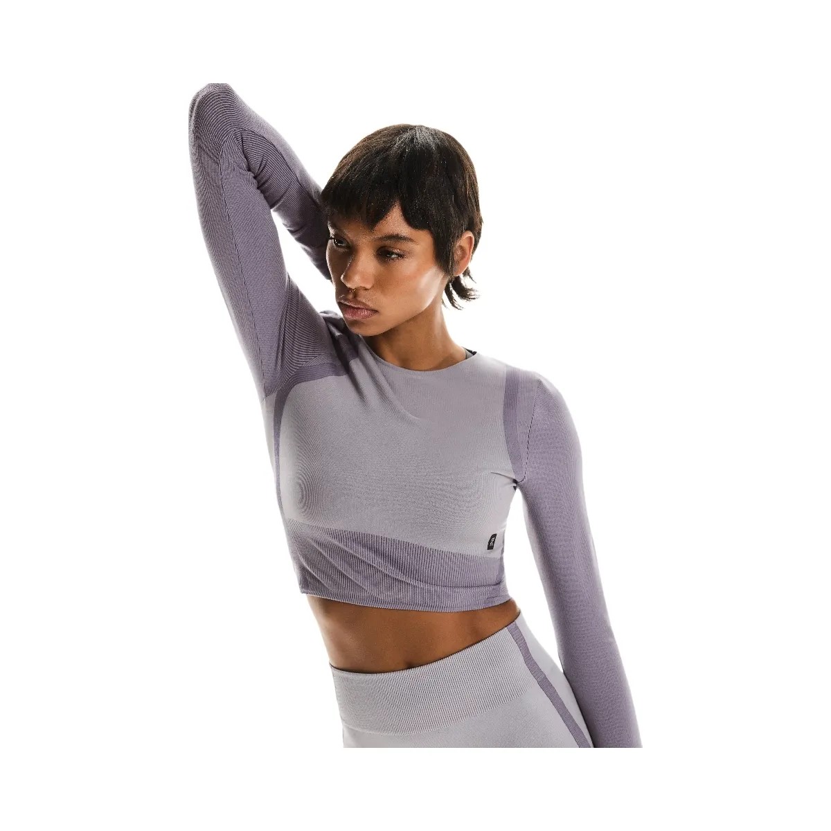 On Studio Knit Long-T Crop Lilac | Cosmos - HypeFly India View 3
