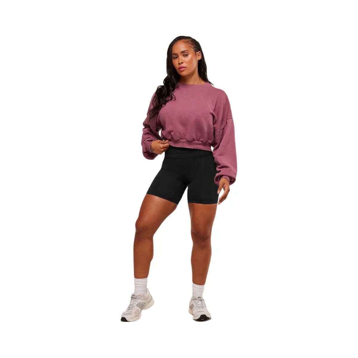 Gymshark Power Washed Sweat Top - Reset Pink/Acid Wash Small Ball - HypeFly India View 3