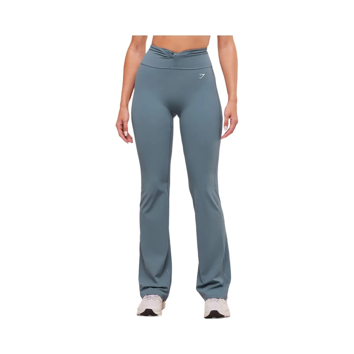 Gymshark Twist Front Straight Leg Legging - Iron Blue - HypeFly India View 1