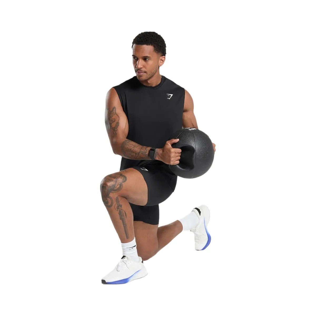 Gymshark Arrival Oversized Tank - Black - HypeFly India View 4