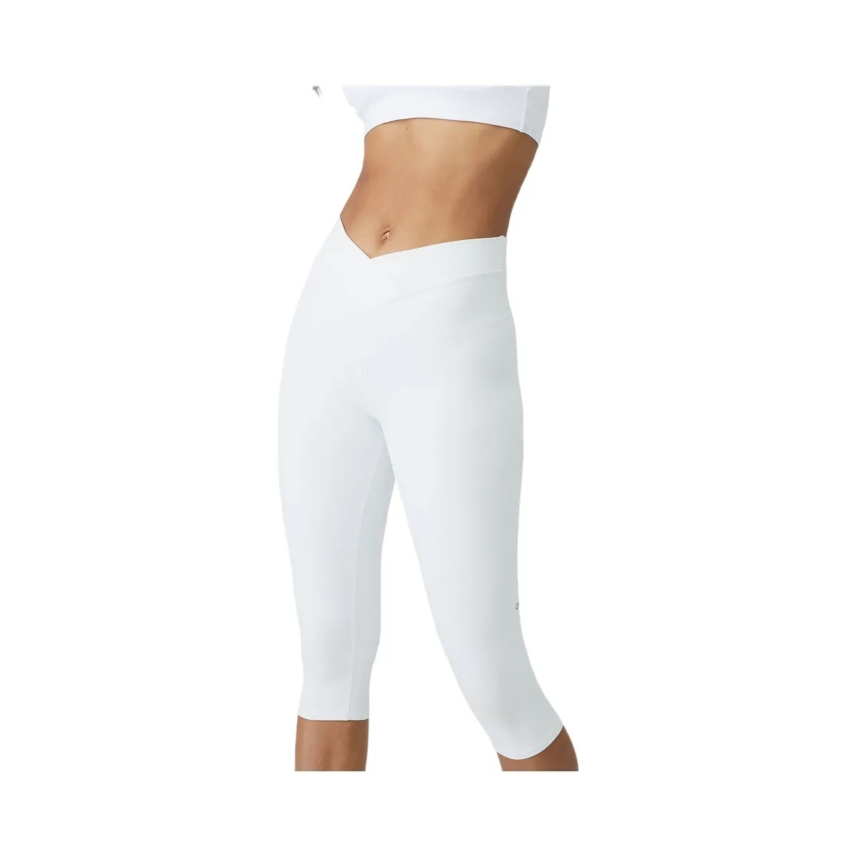 Alo Women's Airbrush V-Cut Define Capri - White - HypeFly India View 3