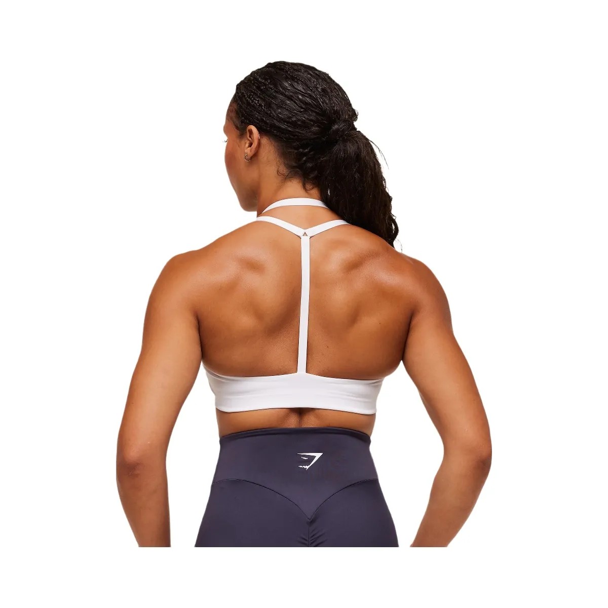 Gymshark Reps T Back Sports Bra - White - HypeFly India View 3