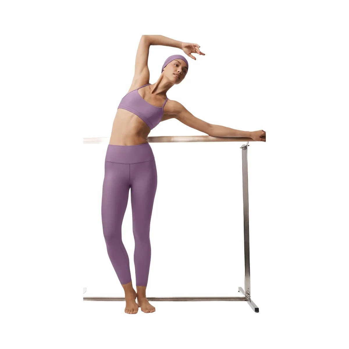 Alo Women's 7/8 High-Waist Airlift Legging - Plum Kiss - HypeFly India View 5