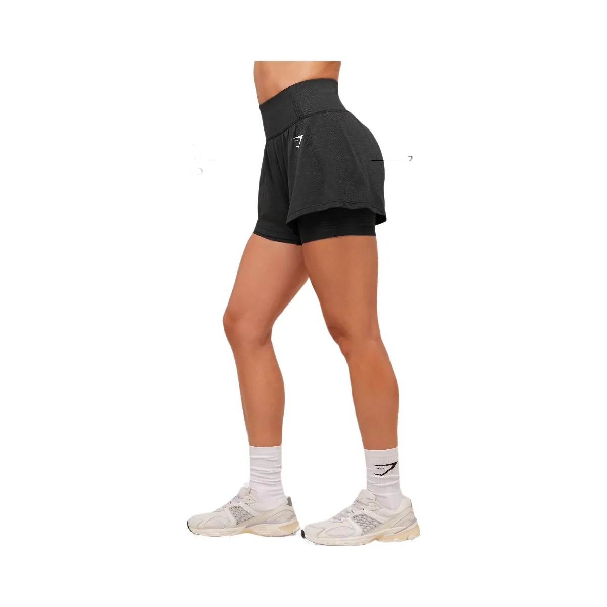 Gymshark Vital 2-in-1 Shorts - Black Marl - HypeFly India View 2