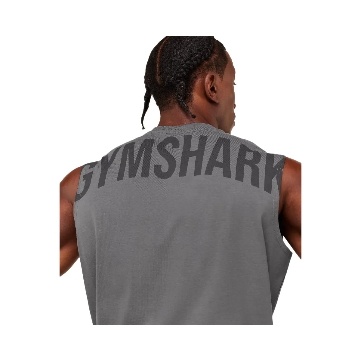 Gymshark Power Cut Off Tank - Dark Grey - HypeFly India View 4