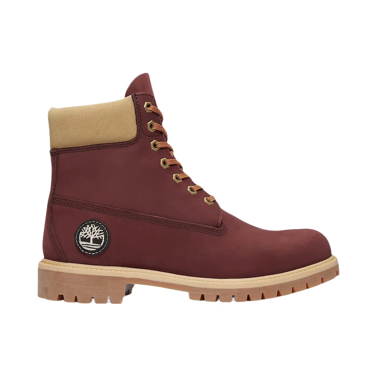 Timberland 6" Premium Waterproof Boot Burgundy Beige Nubuck - HypeFly India View 1
