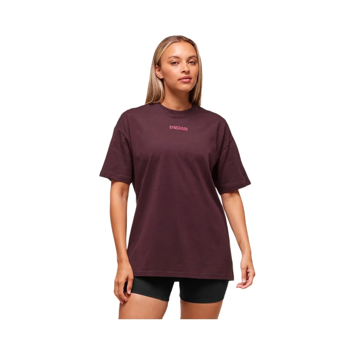 Gymshark Block Oversized T-Shirt - Cherry Purple - HypeFly India View 1