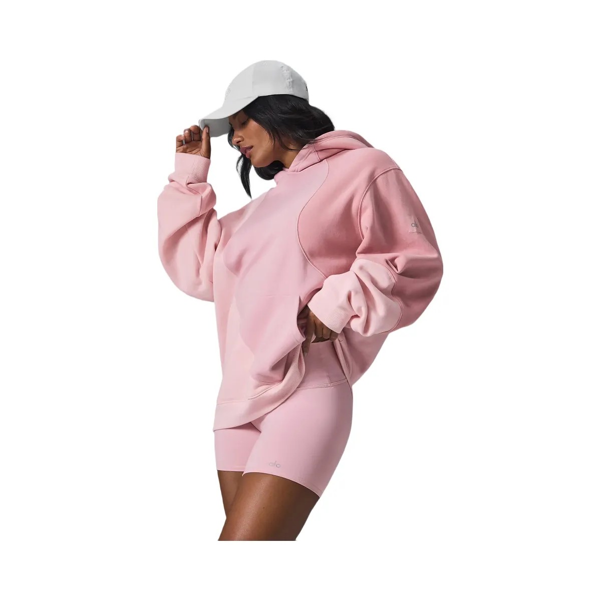Alo Women's Make Waves Hoodie - Sunset Pink Tonal - HypeFly India View 4