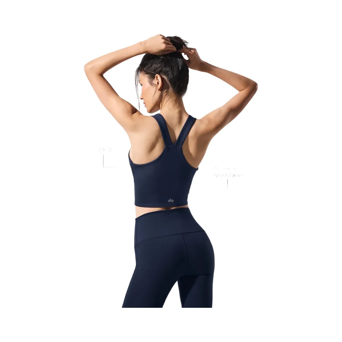 Alo Women's Airbrush Real Bra Tank - Navy - HypeFly India View 1