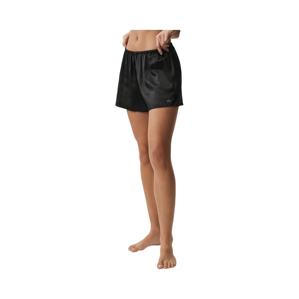 Alo Women's Silk Luminous Short - Black - HypeFly India View 2
