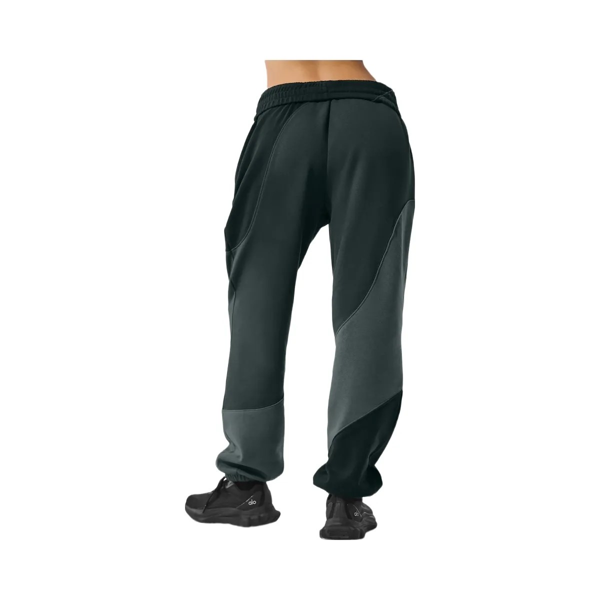 Alo Make Waves Sweatpant - Charcoal Green Tonal - HypeFly India View 1