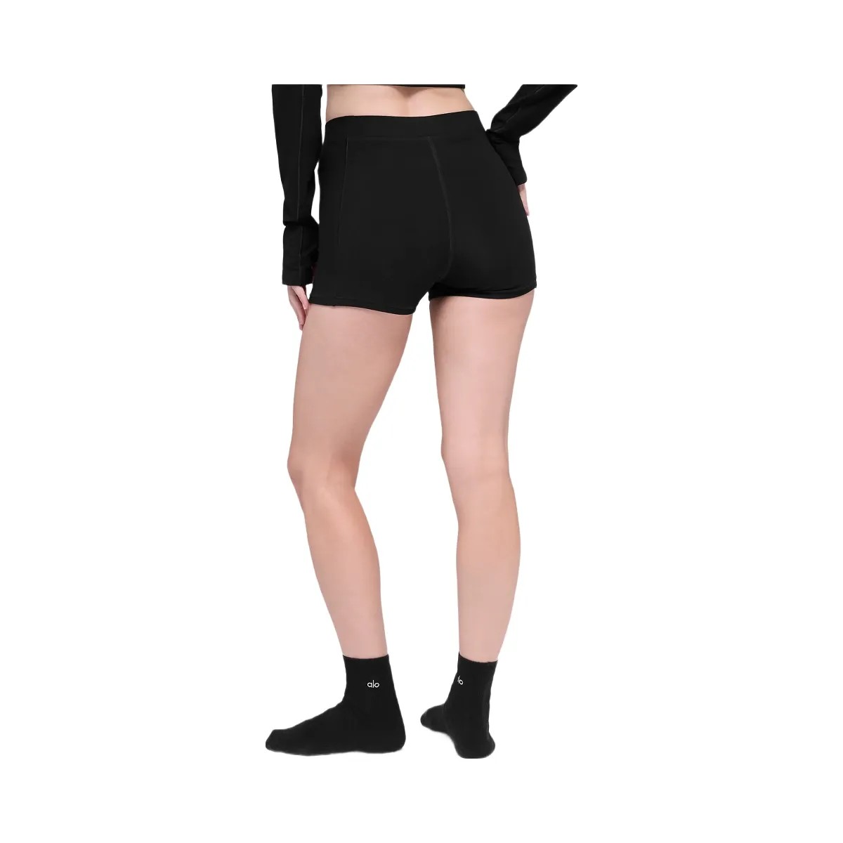 Alo Women's soft Sincere Micro Short - Black - HypeFly India View 3