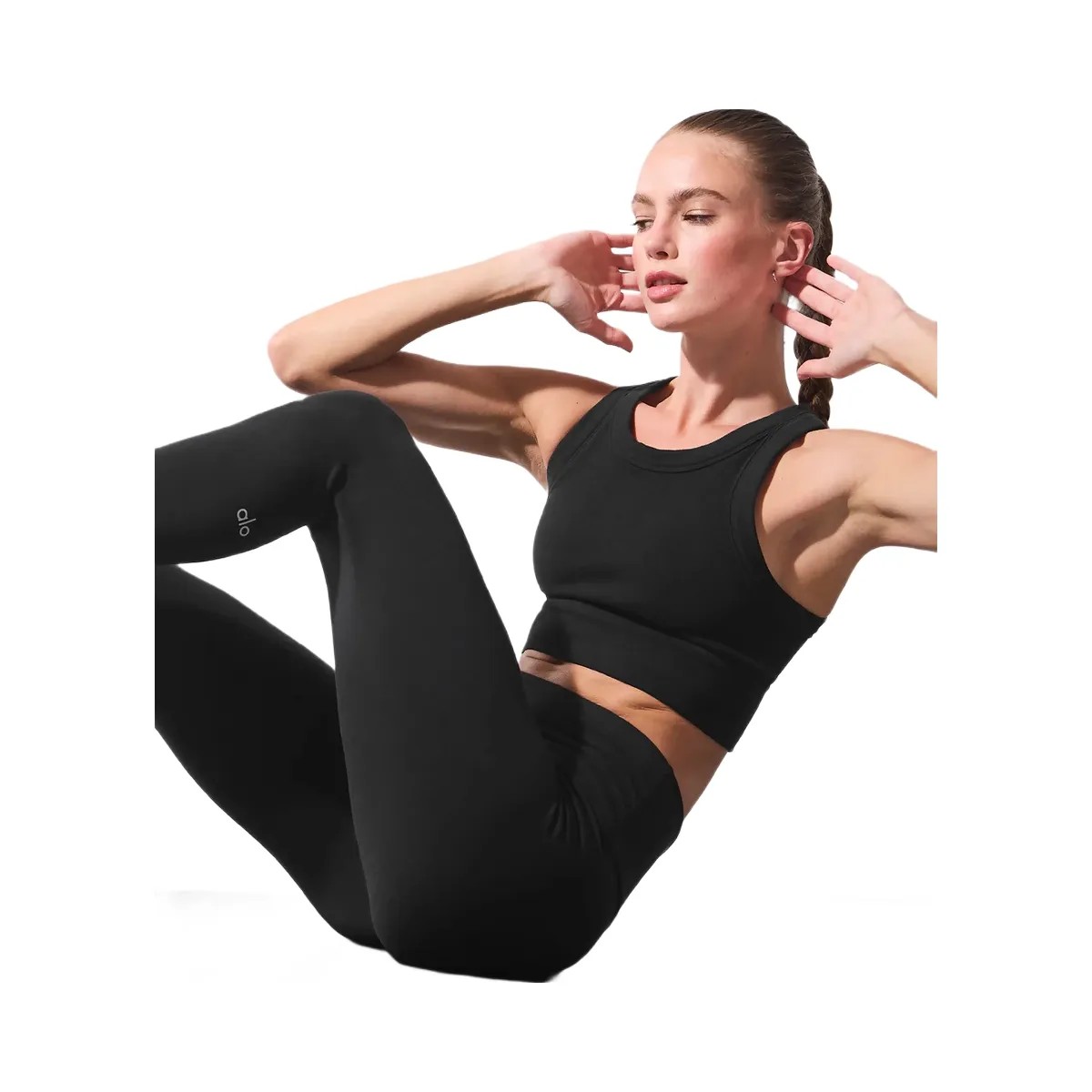 Alo Women's 7/8 High-Waist Airbrush Legging - Black - HypeFly India View 6