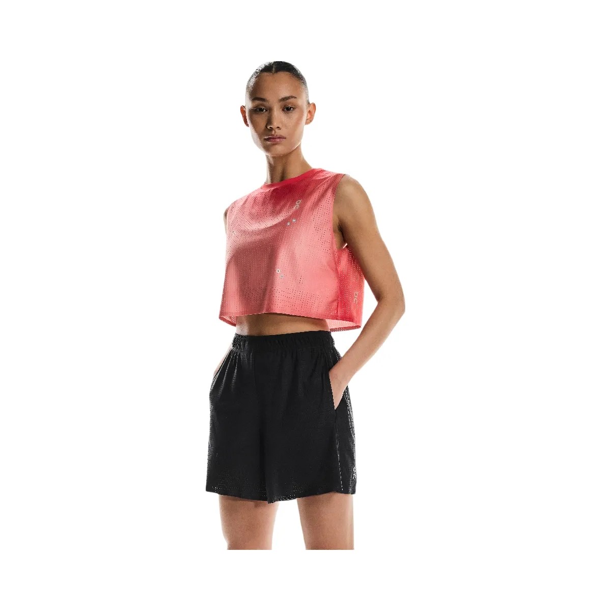 On Pace Mesh Shorts Black - HypeFly India View 1