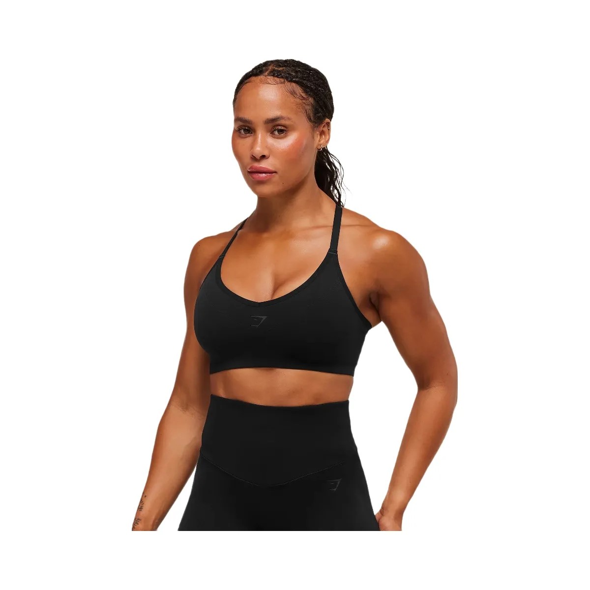 Gymshark Activate Seamless Bralette - Black - HypeFly India View 6