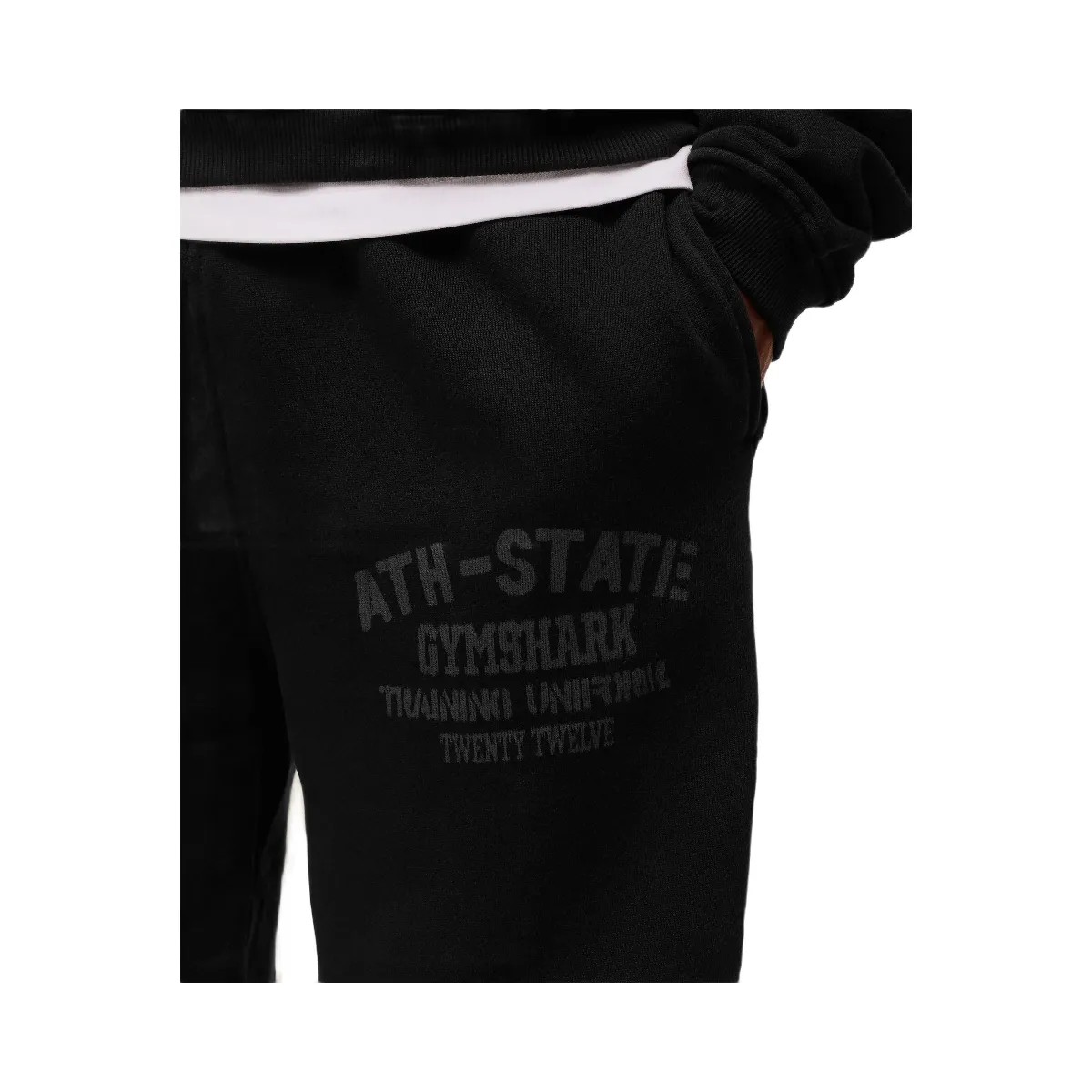 Gymshark Collegiate Joggers - Black - HypeFly India View 5