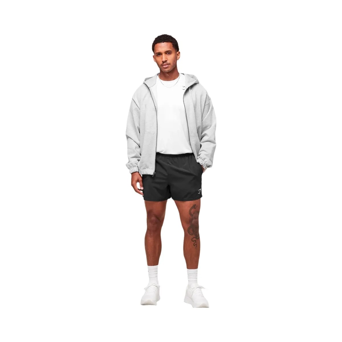 Gymshark Arrival Oversized Long Sleeve T-Shirt - White - HypeFly India View 4