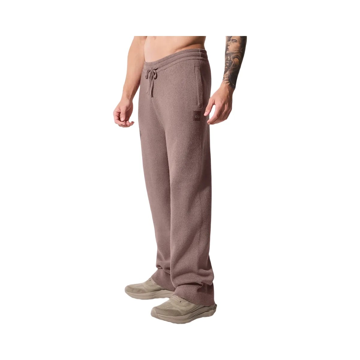 Alo Men's Scholar Straight Leg Sweatpant - Mushroom Heather - HypeFly India View 2