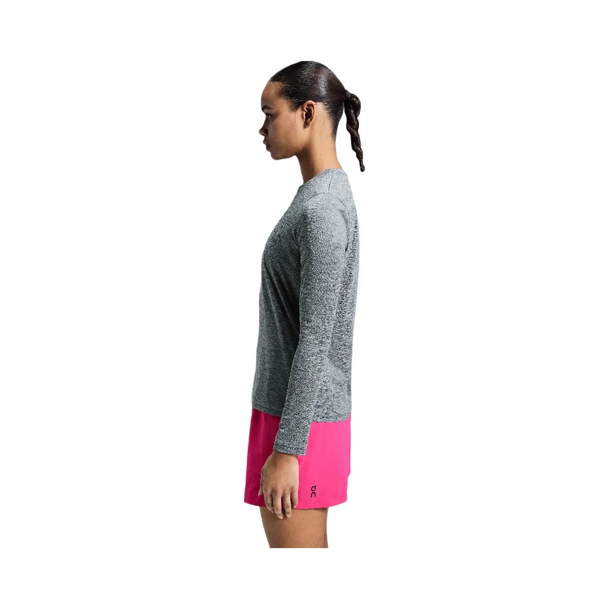 On Core Long-T Heather Gray - HypeFly India View 4