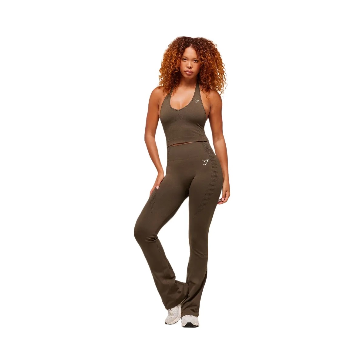 Gymshark Vital Soft Flared Leggings - Espresso Marl - HypeFly India View 6