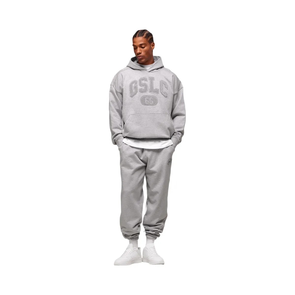 Gymshark GSLC Hoodie - Light Grey Core Marl - HypeFly India View 3