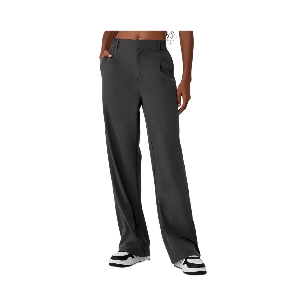 Alo Women's High-Waist Pursuit Trouser - Anthracite - HypeFly India View 1