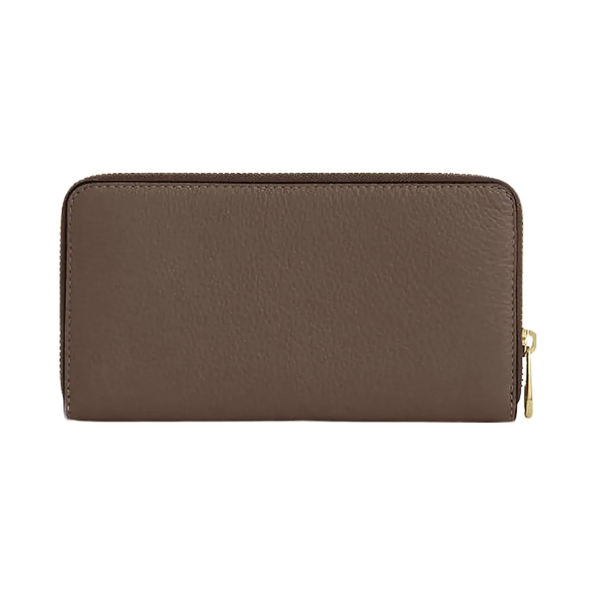 Coach Long Zip Around Wallet Pebbled Leather-Gold-Dark Stone - HypeFly India View 2