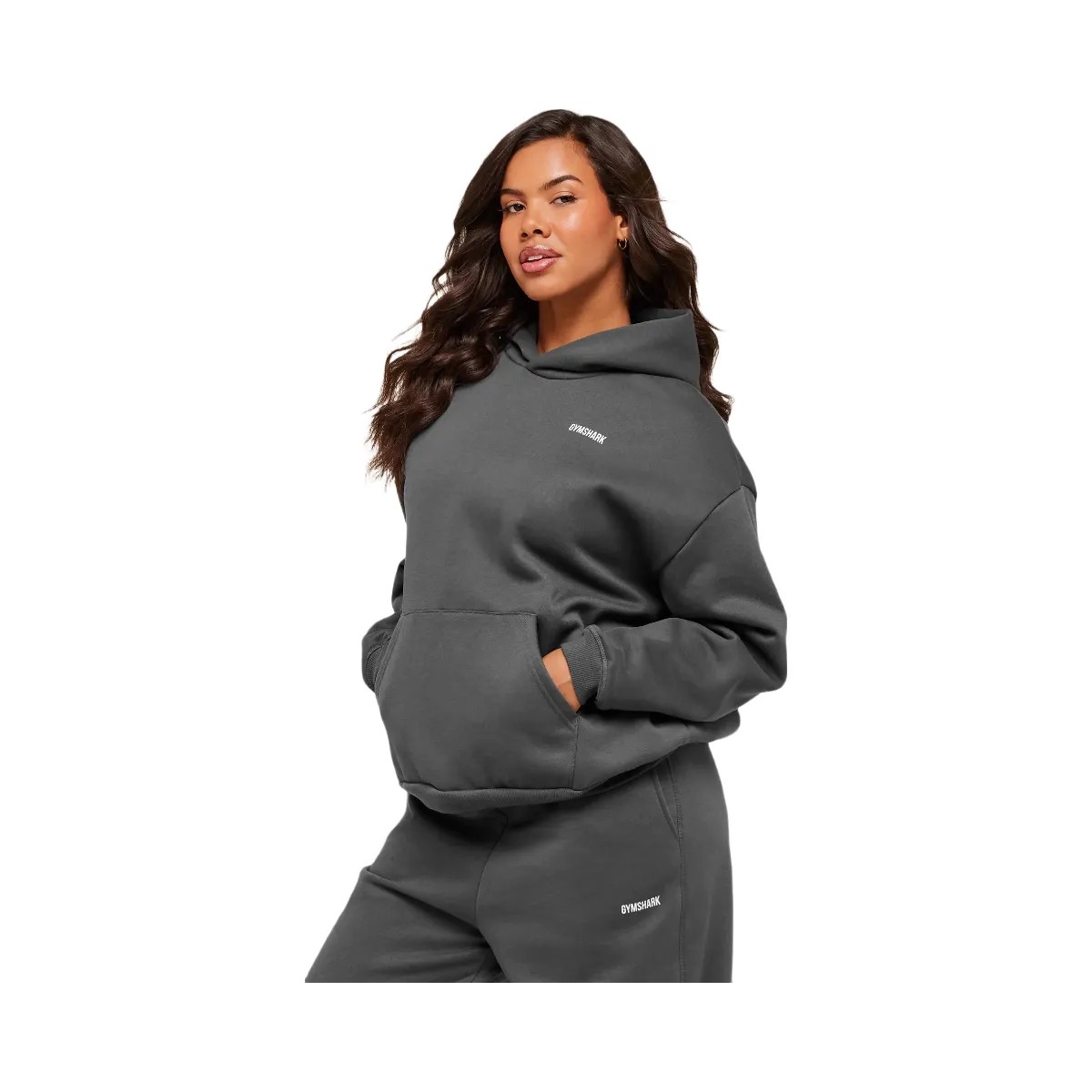 Gymshark Cosy Luxe Hoodie - Onyx Grey - HypeFly India View 2