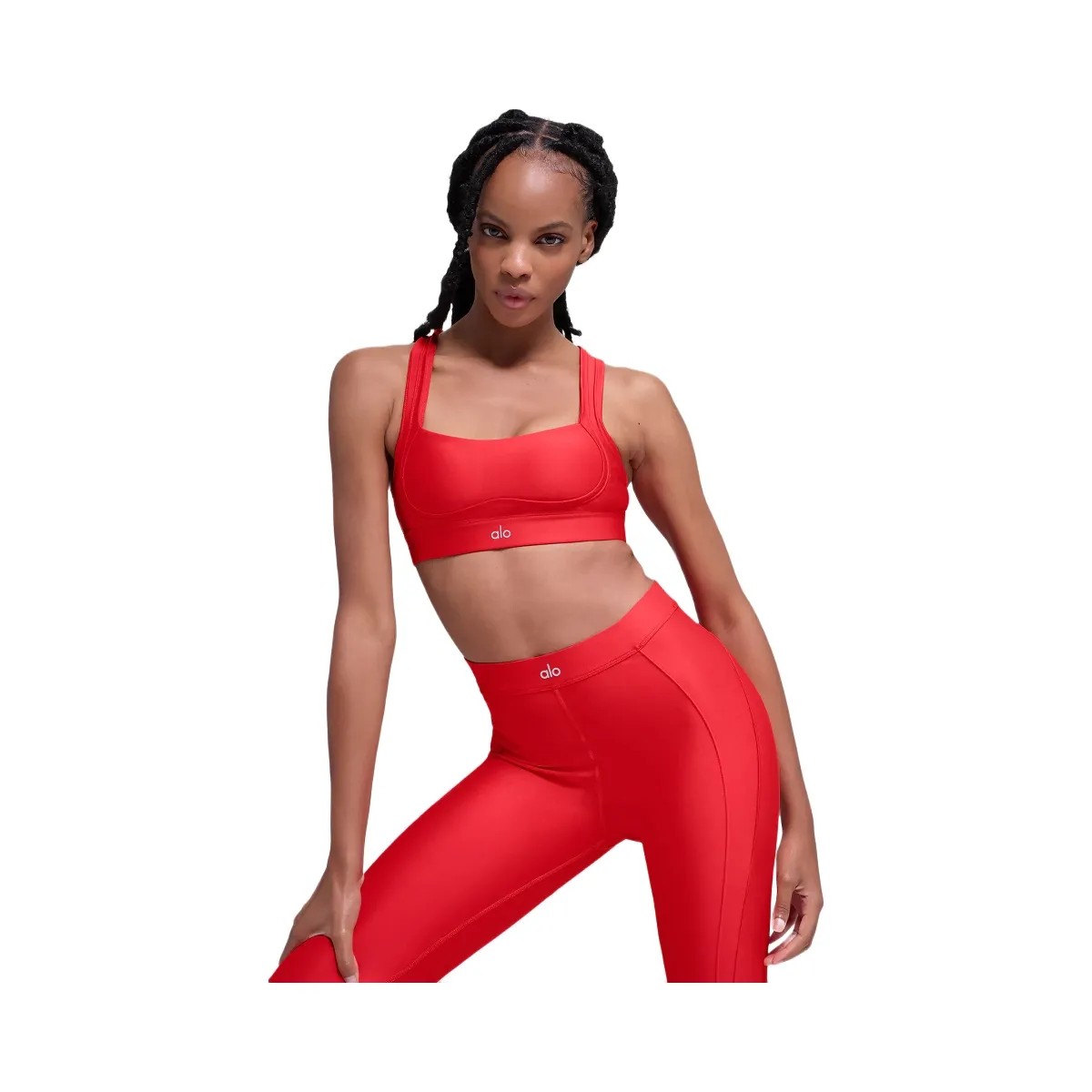Alo Women's Airlift Ignite Bra - Bright Red - HypeFly India View 3