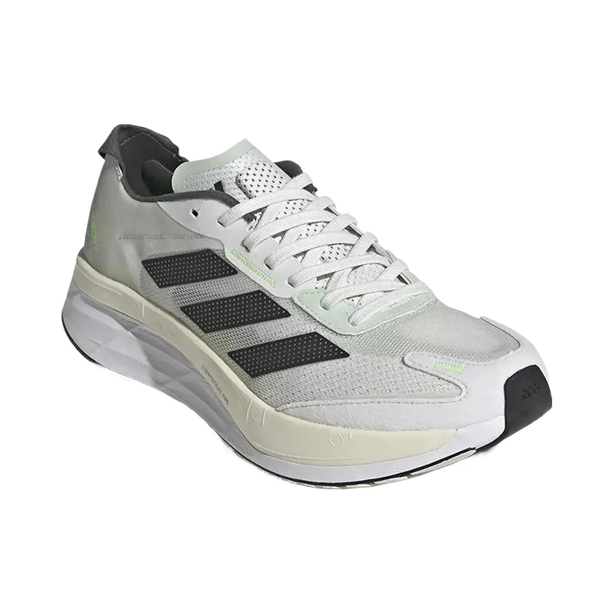 Adidas Adizero Boston 11 Crystal White Linen Green - HypeFly India View 3