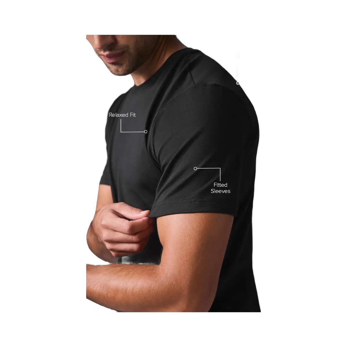Alo Men's Conquer Reform Crewneck Short Sleeve - Black - HypeFly India View 2