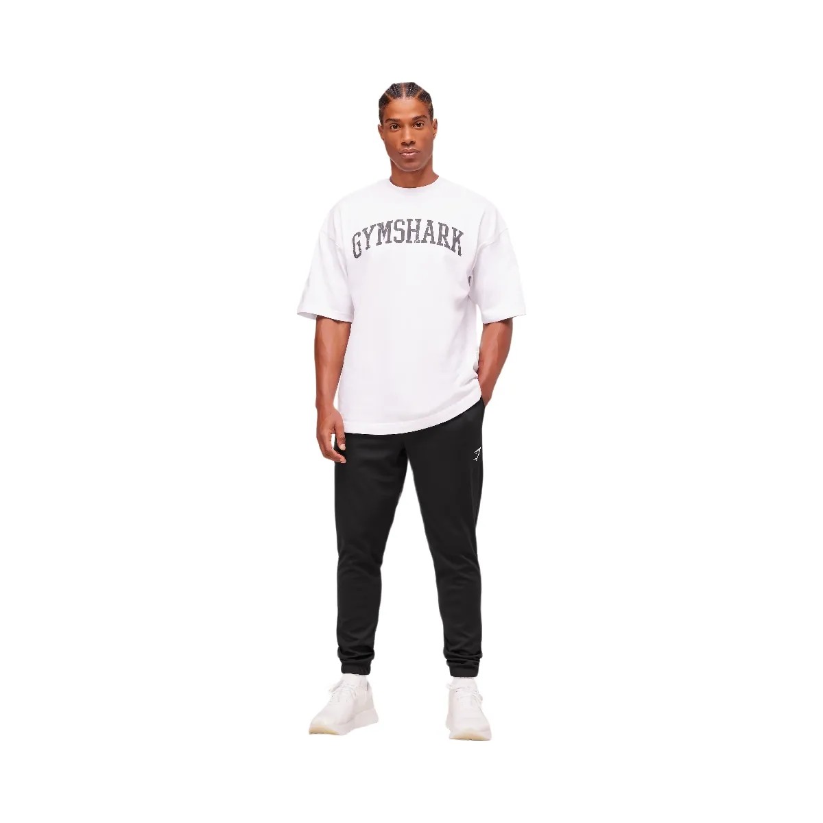 Gymshark Arrival Knit Block Joggers - Black - HypeFly India View 6