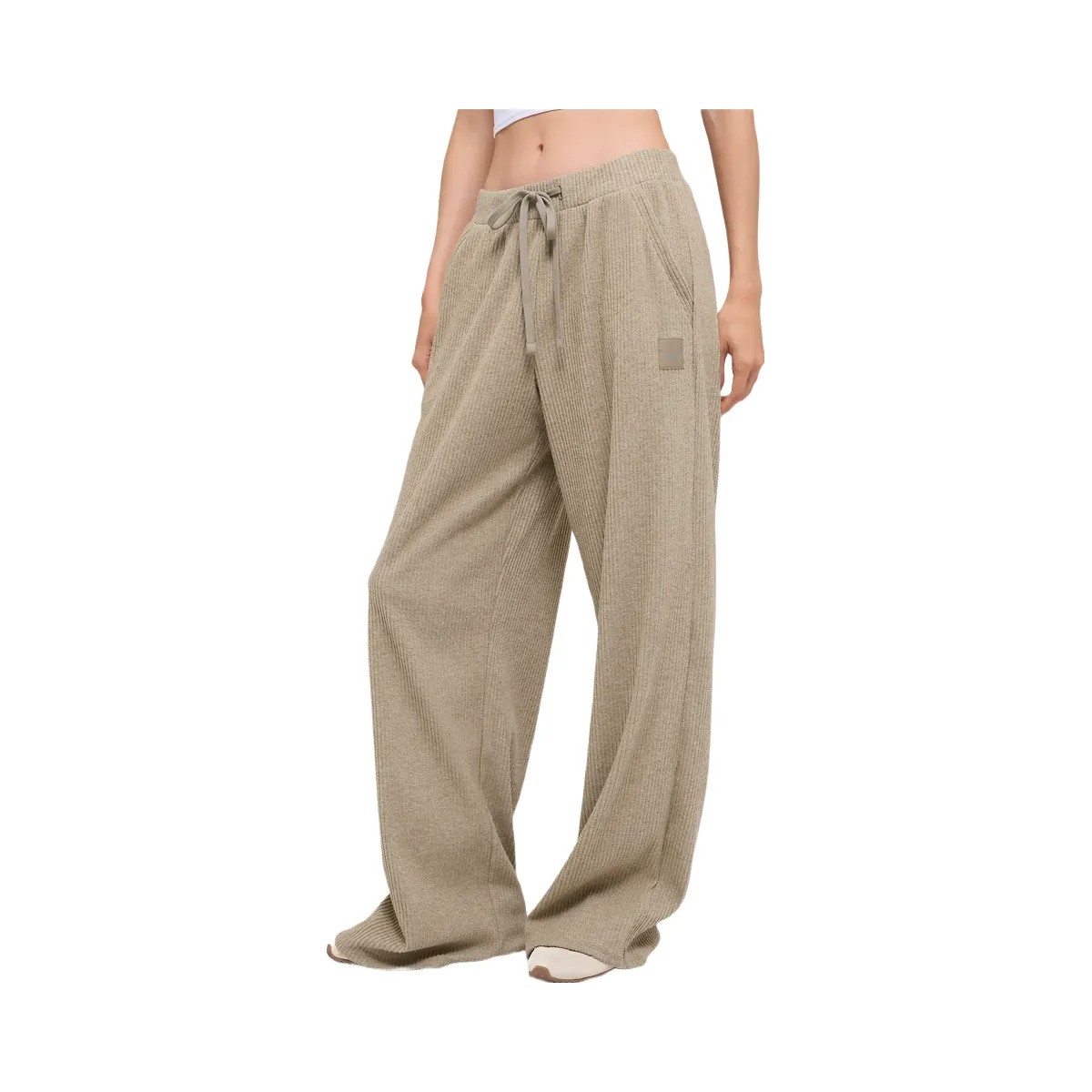 Alo Women's Muse Wide Leg Pant - Gravel Heather - HypeFly India View 1